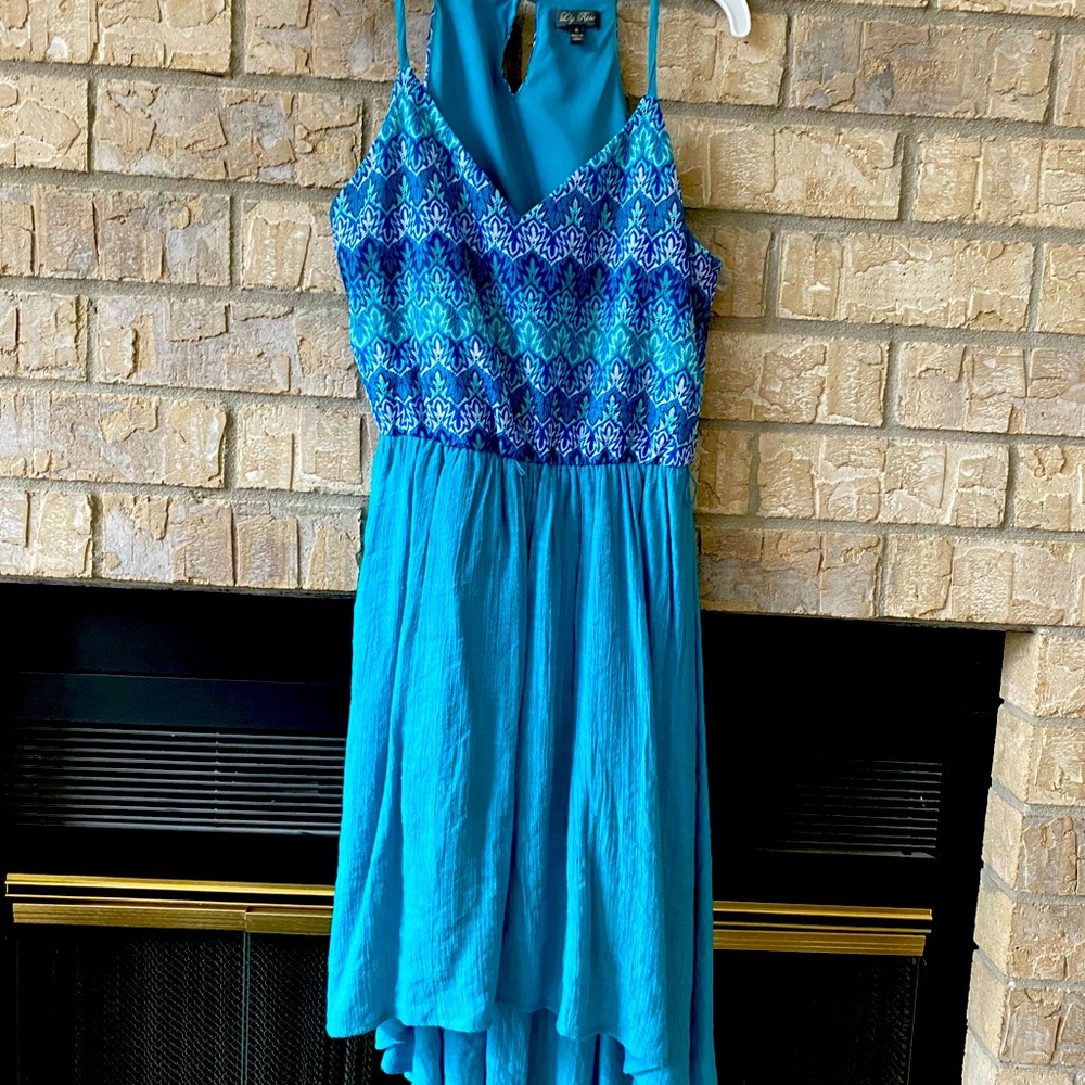 Blue flowey dress